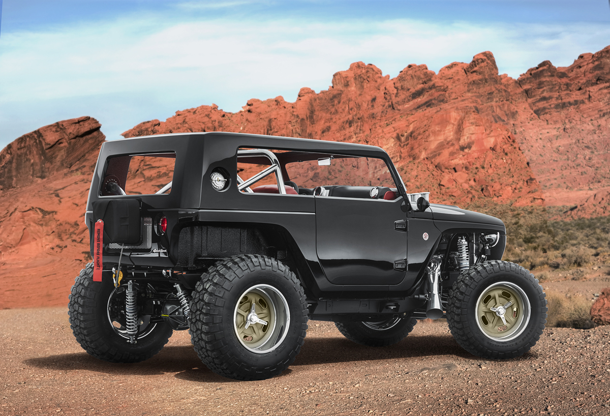 jeep rod quicksand wheels concept suv road vehicle rear