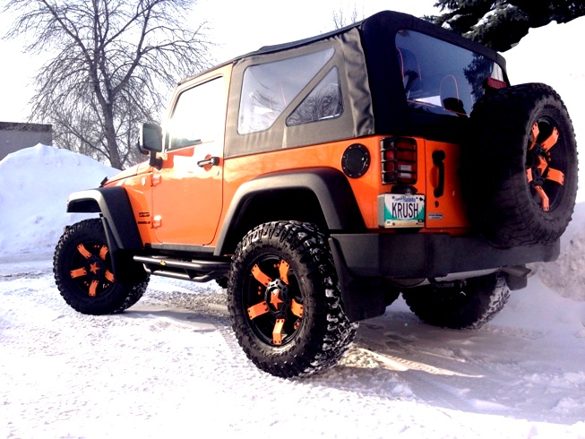 2012 Jeep Wrangler JK Orange “Krush” with XD Rockstar II Wheels