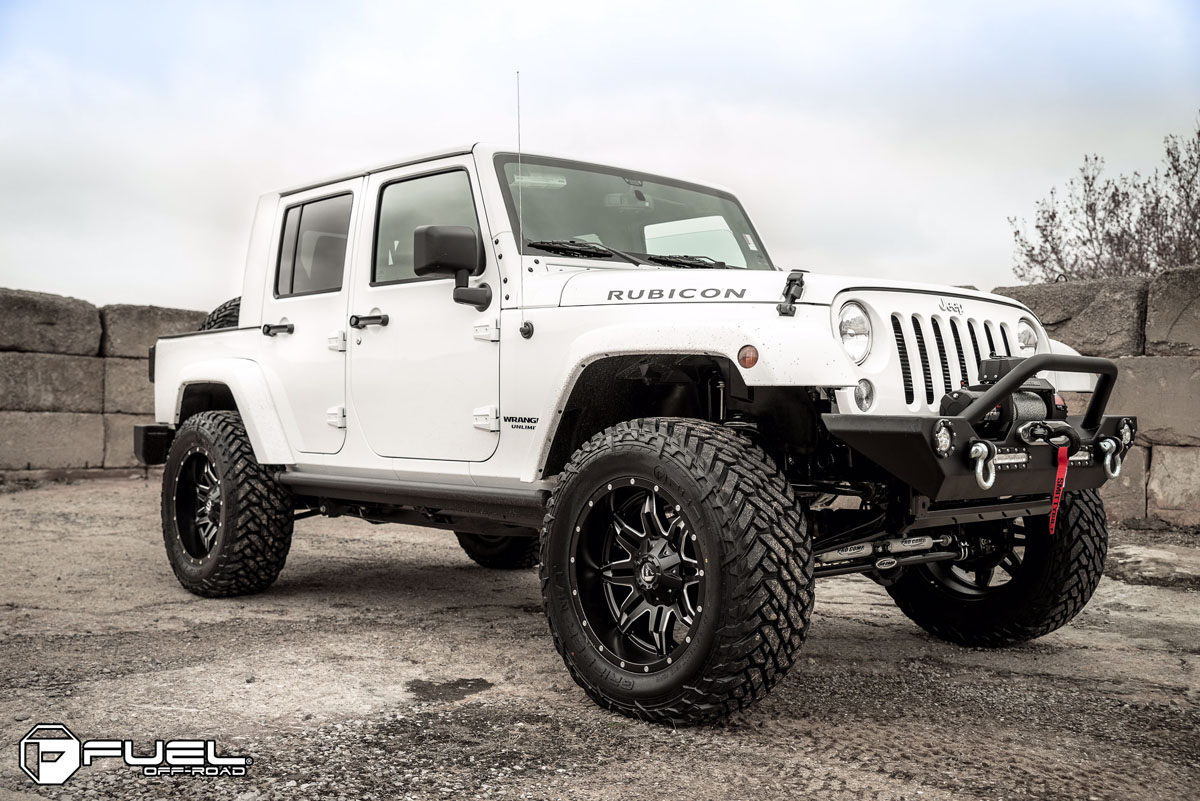 This Jeep Wrangler Sporting a Fuel Rims and Tire Package is a Boss