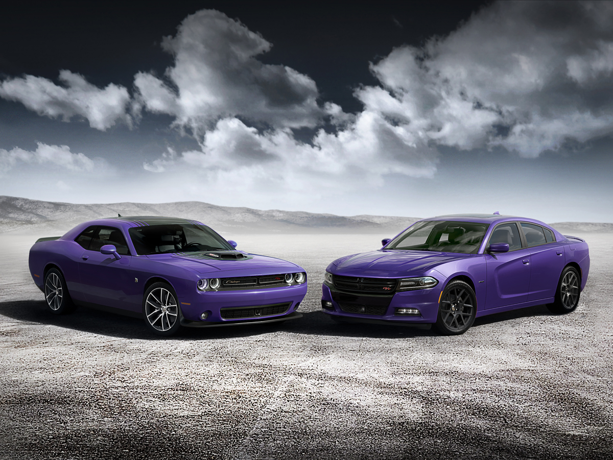 Dodge Challenger and Charger Plum Crazy Rims and Tires