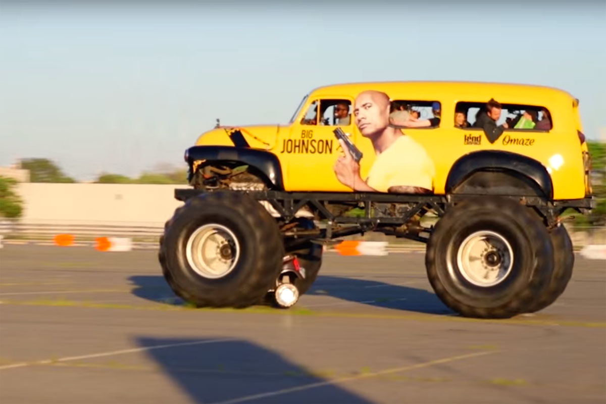 Kevin Hart Dwayne Johnson Monster Truck