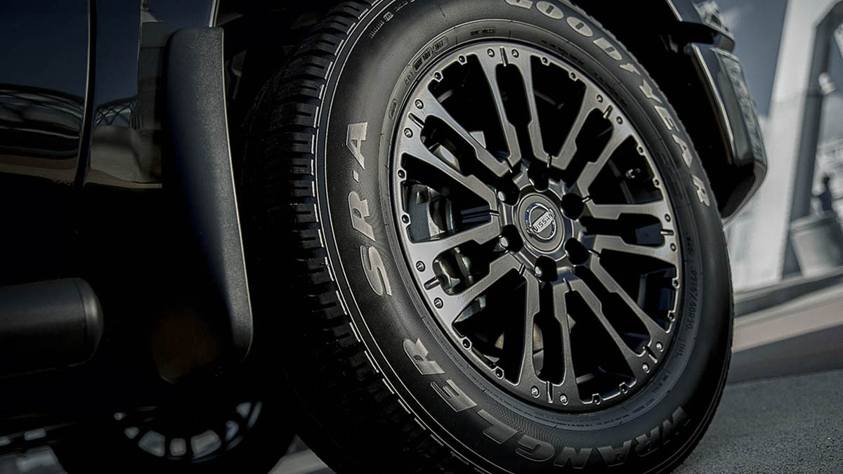 Go Dark with Nissan Titan Midnight Edition on Black Wheels!