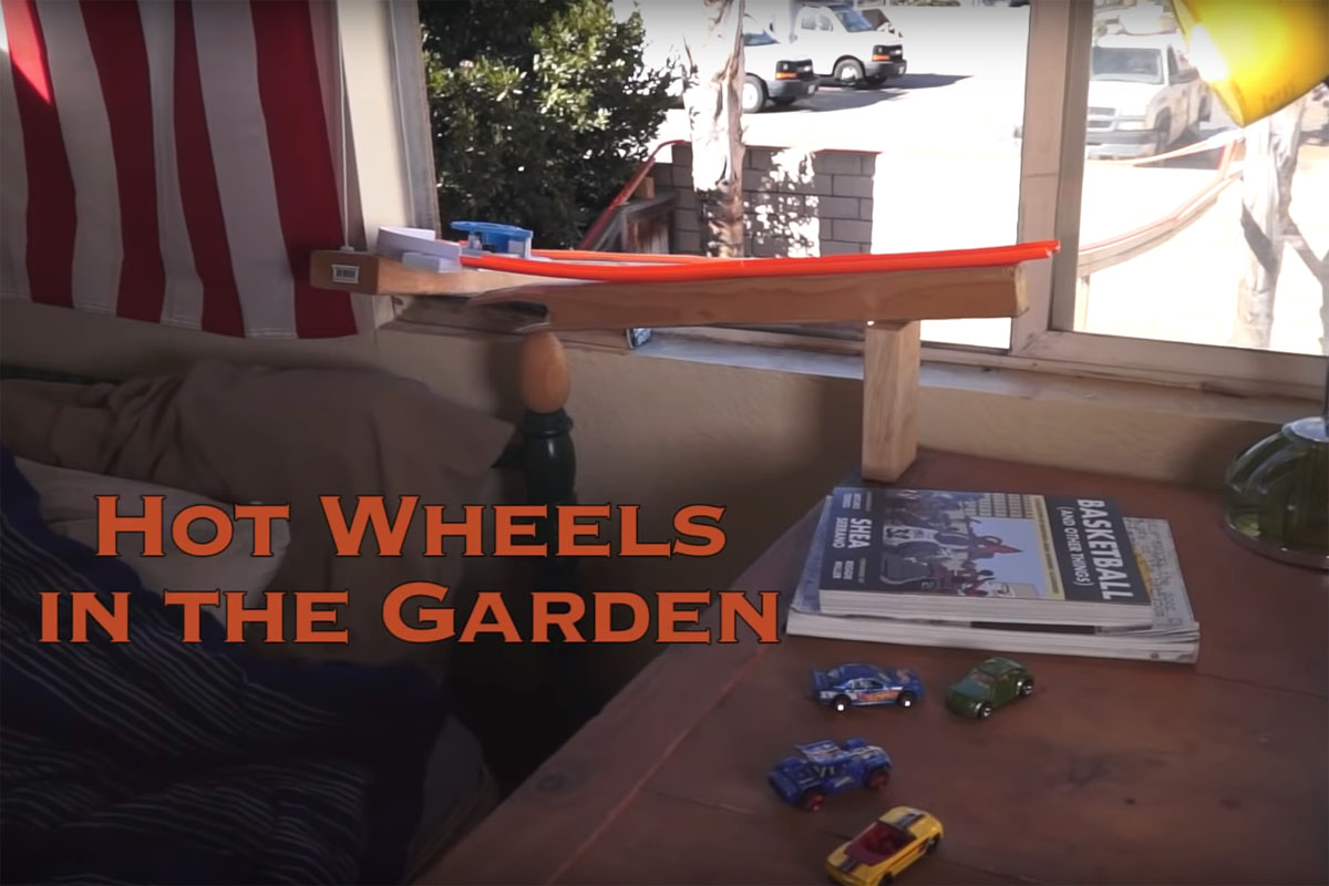 Hot Wheels in the Garden