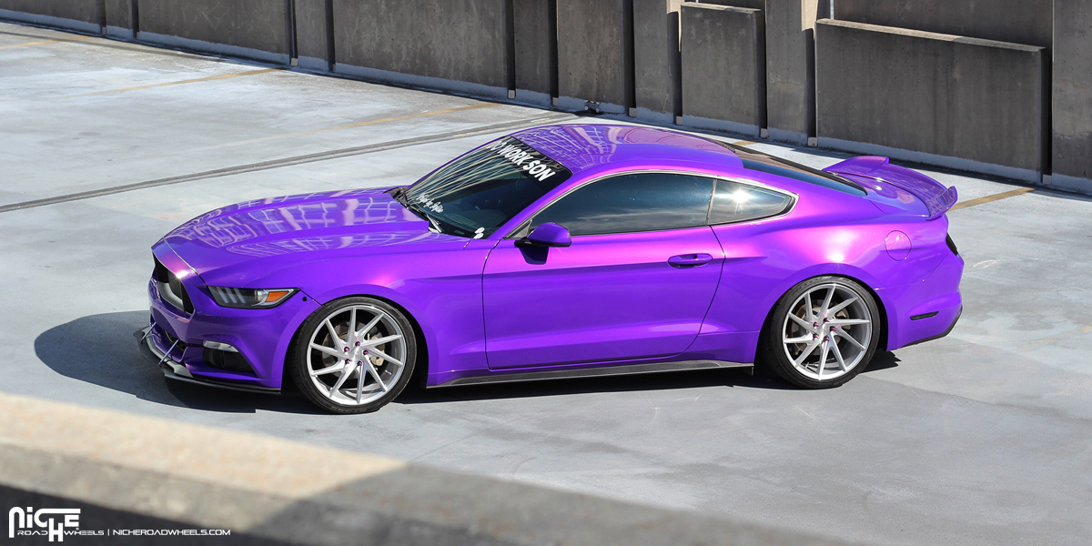 This Mustang on Niche Wheels is a Purple People Eater