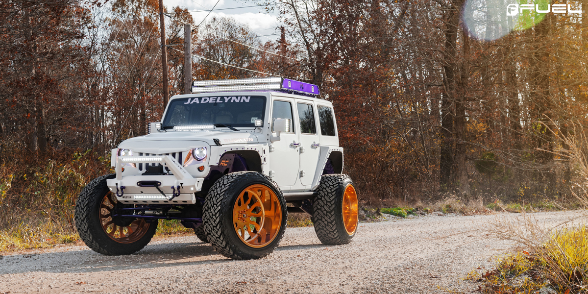 Go for the Gold with this Jeep Wrangler on Fuel Wheels!