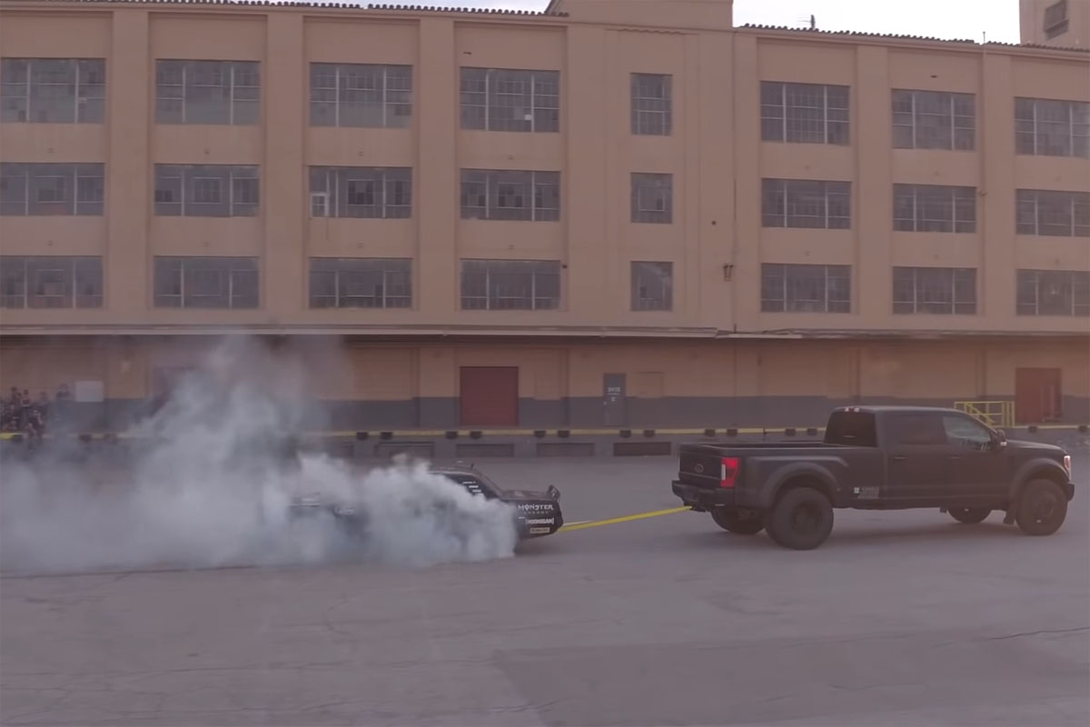 Ken Block Hoonicorn Burnout Towed