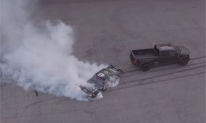 Ken Block Hoonicorn Burnout Towed