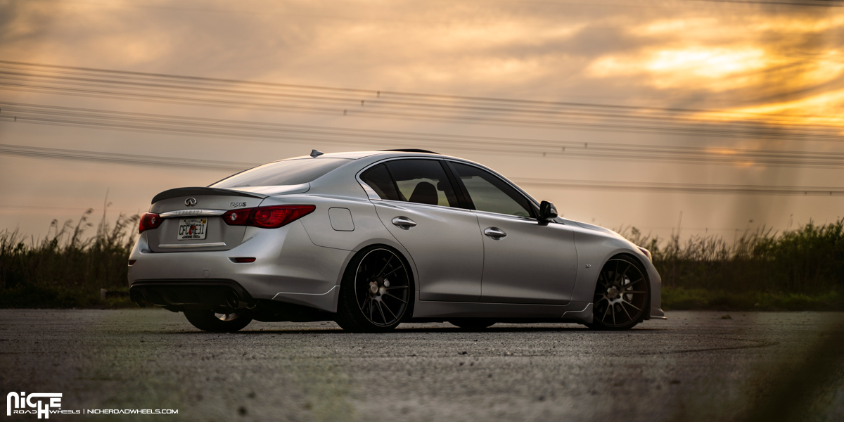 Infiniti Q50 Red Sport Niche Vicenza - M153 Wheels