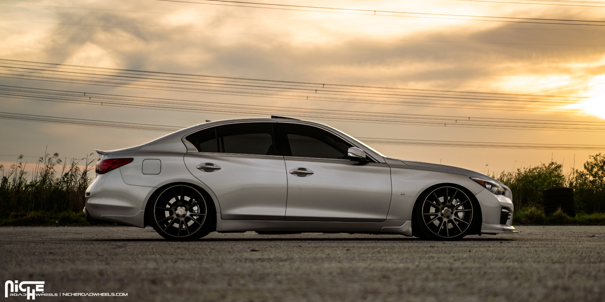 Infiniti Q50 Red Sport Niche Vicenza - M153 Wheels