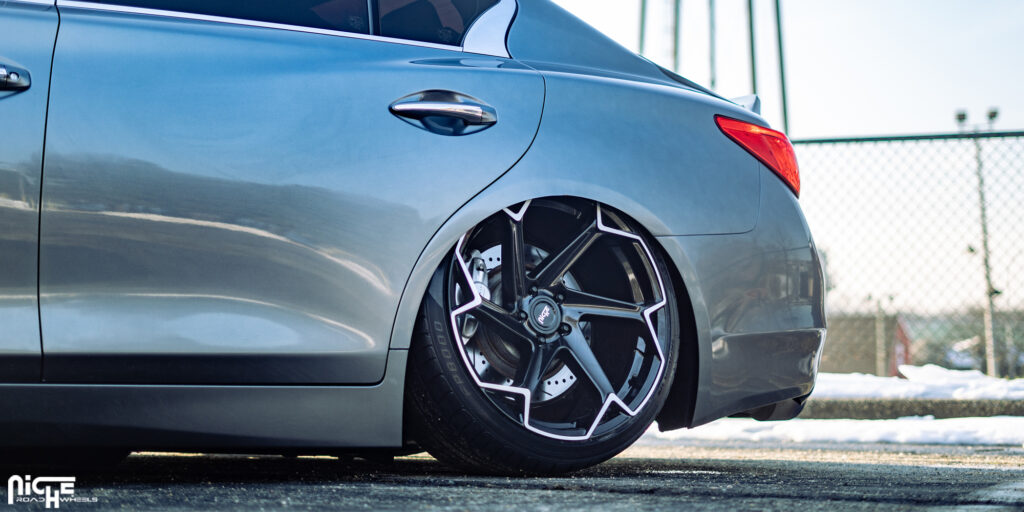 Infiniti Q50 Red Sport 400 with Niche Flash - M255 Wheels