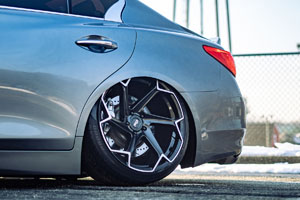 Infiniti Q50 Red Sport 400 with Niche Flash - M255 Wheels