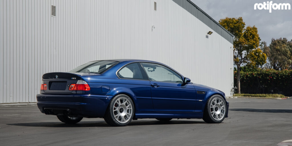 E46 Interlagos Blue BMW M3 with Rotiform TUF-R wheels