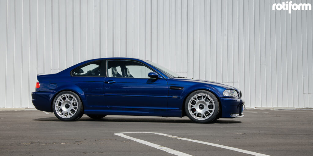 E46 Interlagos Blue BMW M3 with Rotiform TUF-R wheels