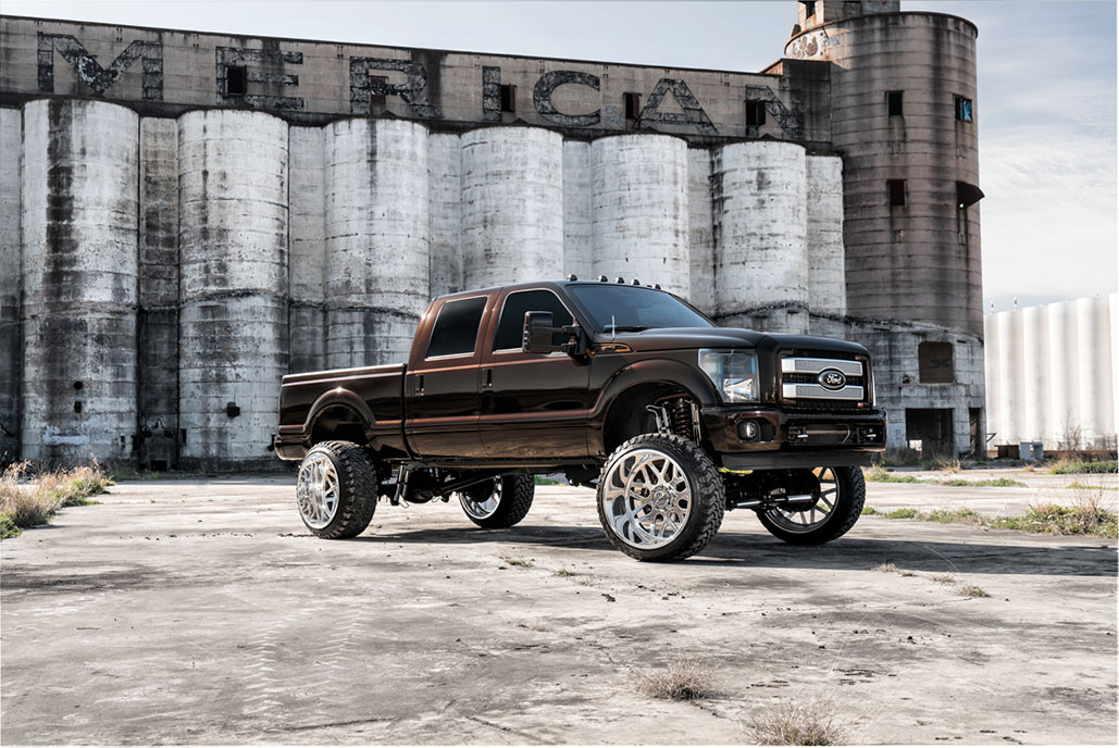 Ford F-250 with Specialty Forged SF009 Polished Wheels