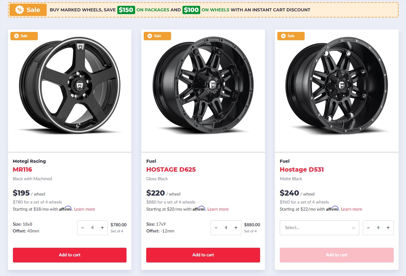 Cheap wheels at wheelhero.com